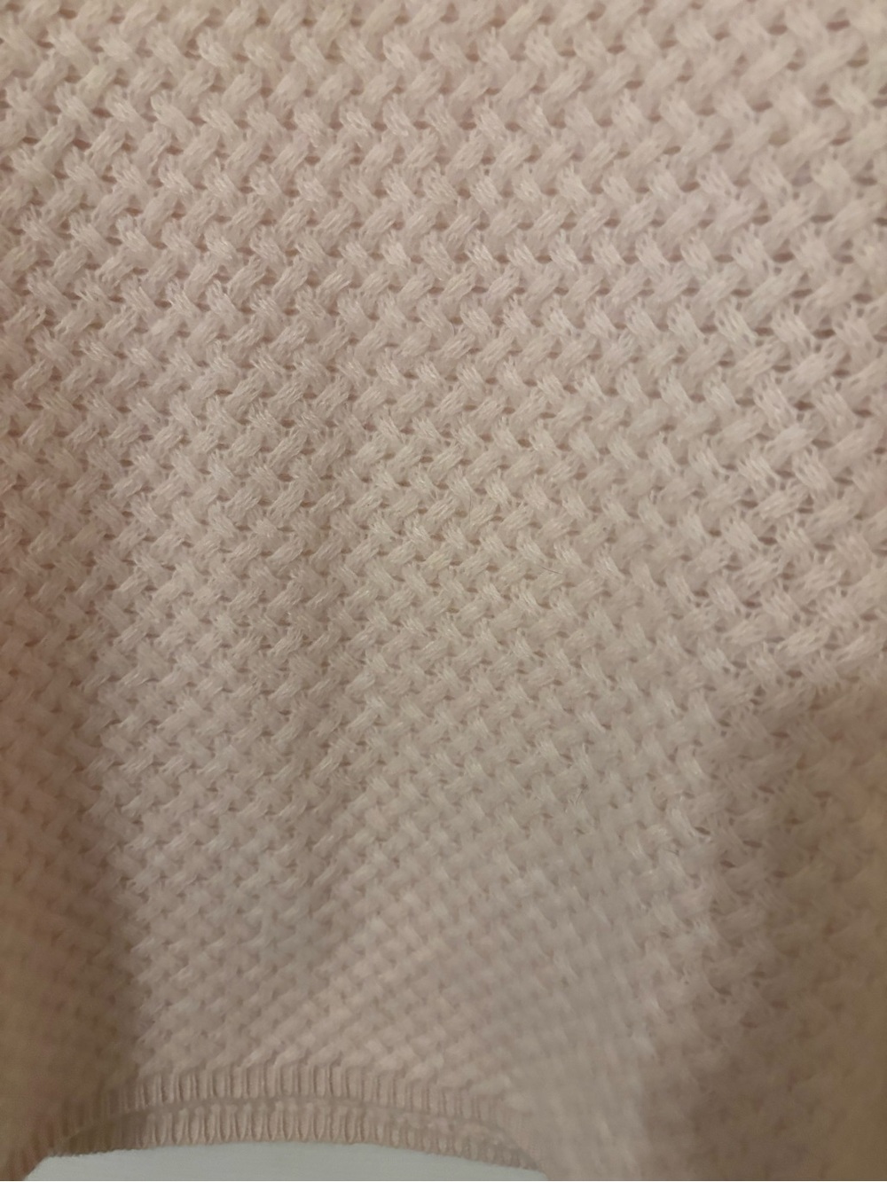 Cynthia Rowley Pale Blush Textured Crewneck Sweater - Picture 3 of 5